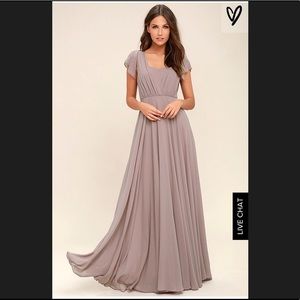 “Falling for You Taupe Maxi dress from LULUS